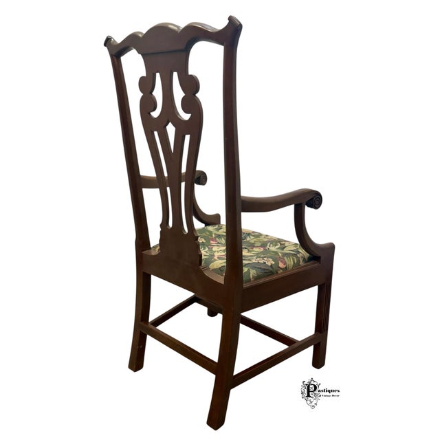 Vintage Kittinger Traditional Chippendale Style Mahogany Accent / Dining Chairs - Pair For Sale In Greensboro - Image 6 of 12