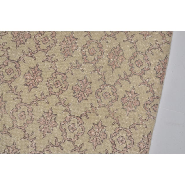 Vintage Home Living Oushak Carpet For Sale - Image 9 of 10