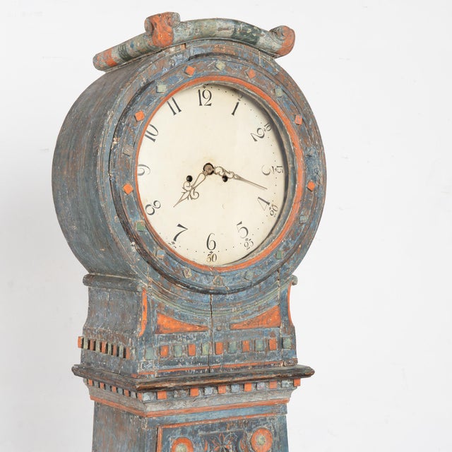 Original Painted Swedish Mora Clock , Dated 1823 For Sale - Image 10 of 13
