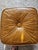 Mid-Century Modern Vintage MCM Brown Hassock Faux Leather Square Footstool For Sale - Image 3 of 4