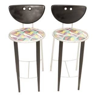Bauhaus Bar Stools, 1980s, Set of 2 For Sale