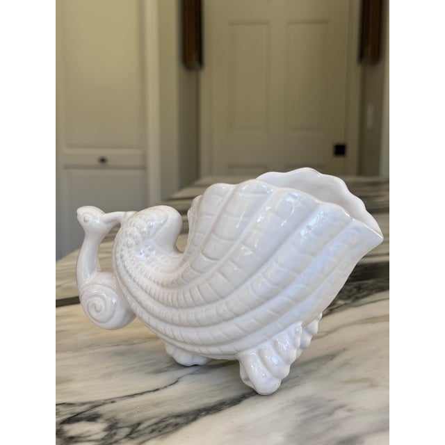 Made in Portugal Snail Motif Petite Escargot Planter Cache Pot For Sale In Seattle - Image 6 of 11