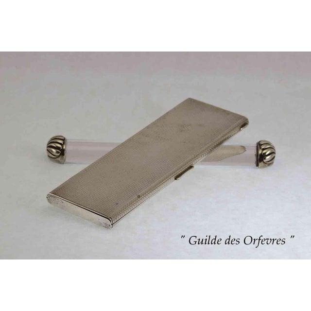 Charming Sterling Silver Purse Cigarette Box. For Sale - Image 4 of 16