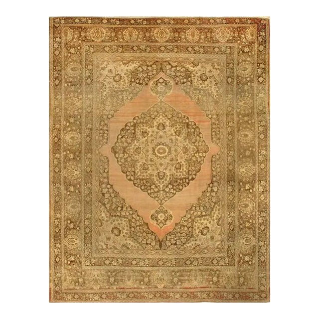 Pasargad Light Brown Persian Antique Tabriz For Sale