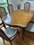 Beautiful vintage Thomasville Versailles parquet table top dining table, with two leaves. French Provicial curved leg...