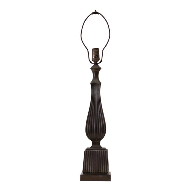Vintage Art Deco Moderne Egyptian Revival Column Lamp For Sale