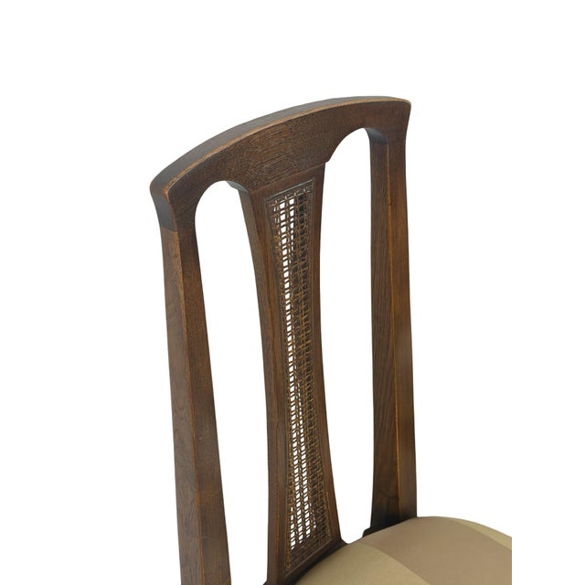 Pair of Vintage Mid-Century Modern High-Back Cane Dining Chairs, Stamped Denmark For Sale - Image 9 of 18