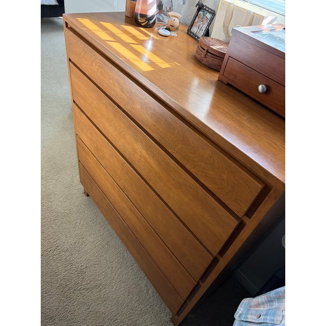 Mid-Century Modern 1950s Conant Ball Solid Birch Mid-Century Modern Highboy Dresser For Sale - Image 3 of 8