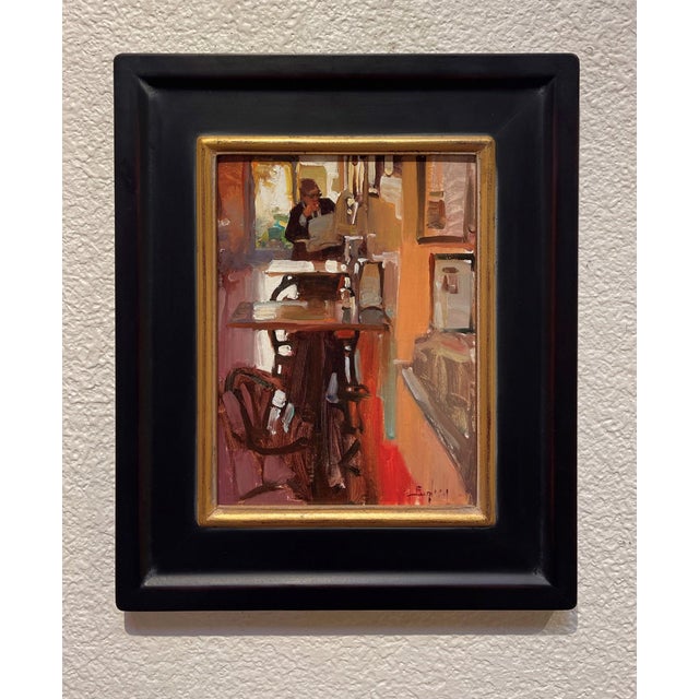Fast Food Lunch captures an intimate moment in a bustling eatery, where a solitary figure sits absorbed in their meal. The...