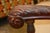 Antique Carved Wood Arm / Throne Chair Straw / Hair Stuffed W/ Metal Rivets For Sale - Image 10 of 17