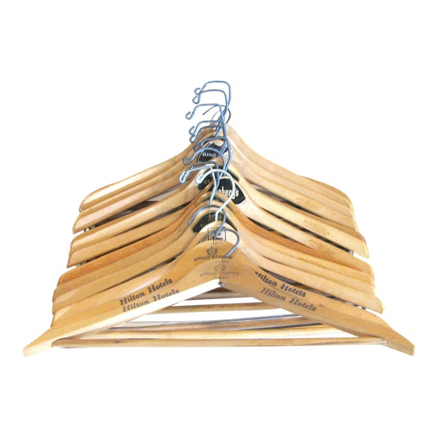 Mid-Century Wood Clothing Hangers, Set of 22 For Sale