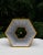 Green Foulard French Country Lampshade Small Clip on Hexagon Handmade For Sale - Image 9 of 12