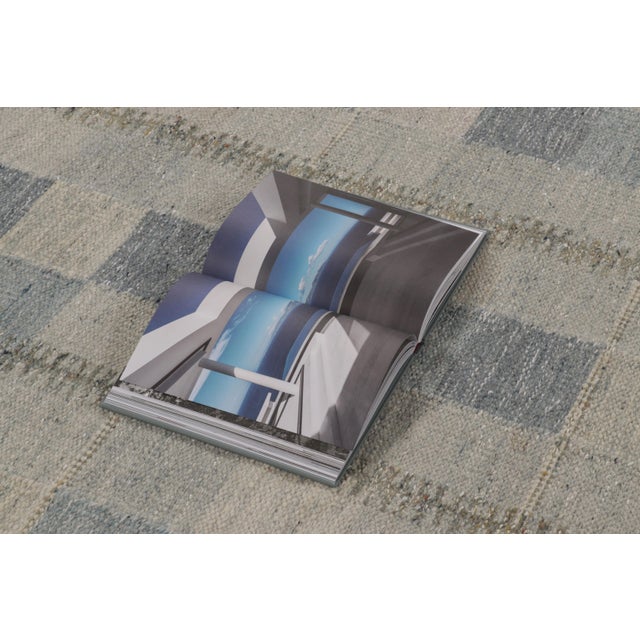 Rug & Kilim’s Scandinavian-Inspired Kilim in Blue-Gray Geometric Patterns For Sale - Image 9 of 10
