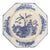 Antique Chinoiserie Blue Willow Octagon Plate Hopewell China For Sale