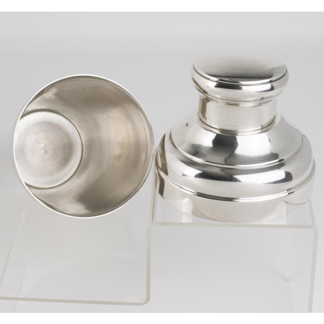 Art Deco Silver Plate Cocktail Shaker by Biais-Noirot Paris, 1940s For Sale - Image 4 of 8