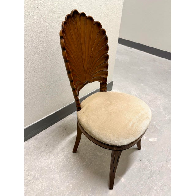 Sculptural vintage grotto-style side chair in the Italian tradition, circa 1950s–1960s. The chair features a dramatic...