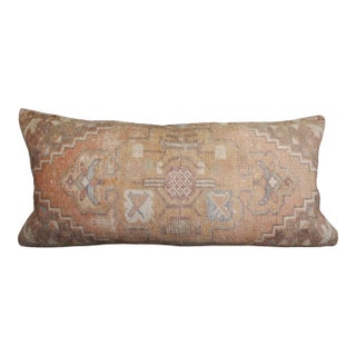 Vintage Authentic Soft Color Tones Rug Pillow -16'' X 35'' For Sale