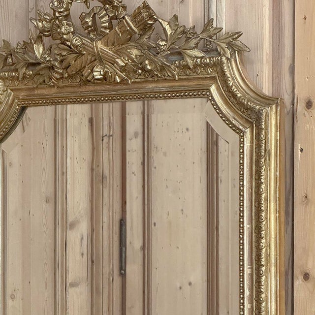 Antique 19th Century French Louis XVI Gilded Mirror For Sale - Image 12 of 18