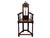 High-back carved wooden armchair. Turned legs and box stretcher. Hand carved crest rail. Scrolled arms with floral motifs.