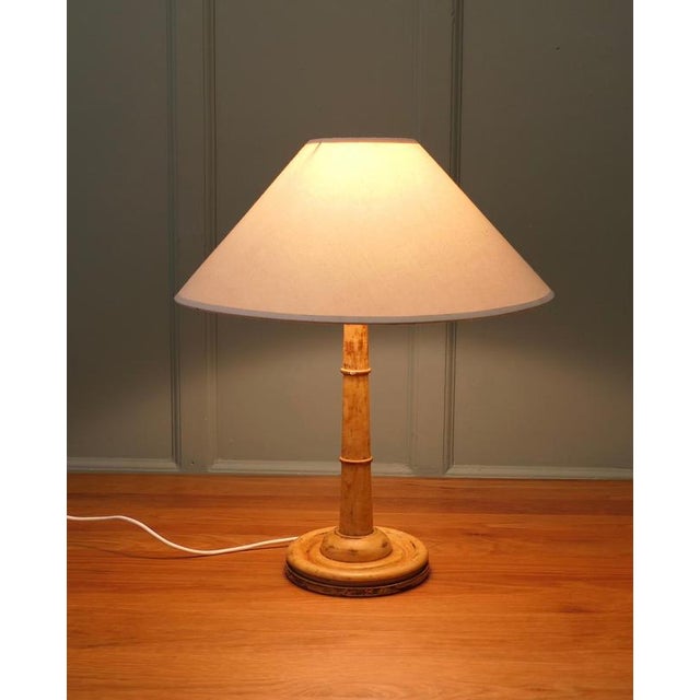 Hand-Carved Table Lamp, 1930s For Sale - Image 4 of 8