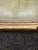 French-Style Giltwood Upholstered Curule Vanity Bench in Pale Gold Damask For Sale - Image 9 of 9