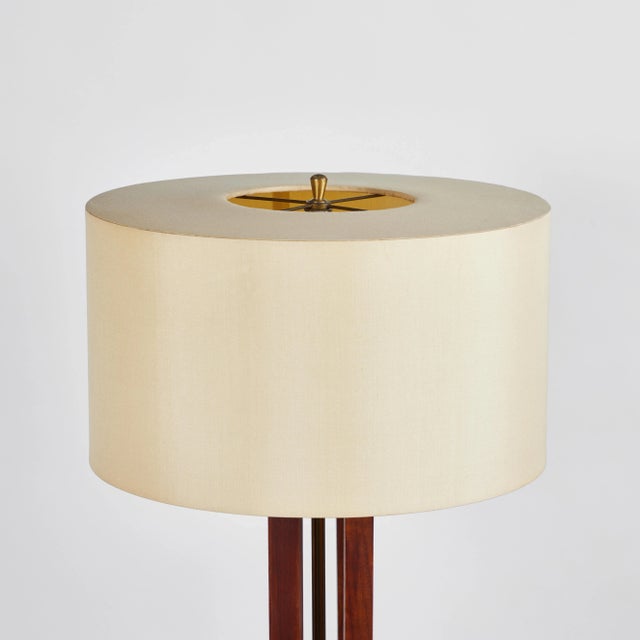 Pair of Walnut and Brass Table Lamps by Laurel Lamp Company, 1960's For Sale - Image 9 of 10