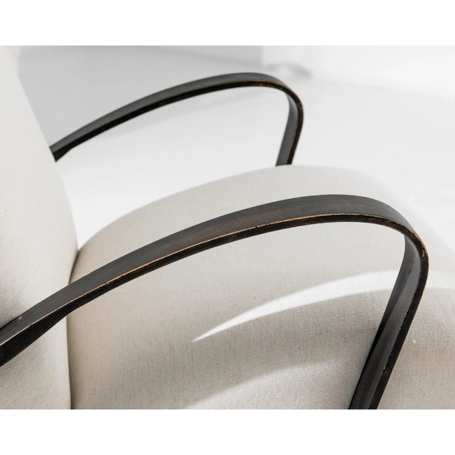 1960s Upholstered Armchairs by F. Jirák for Tatra, a Pair For Sale - Image 4 of 4