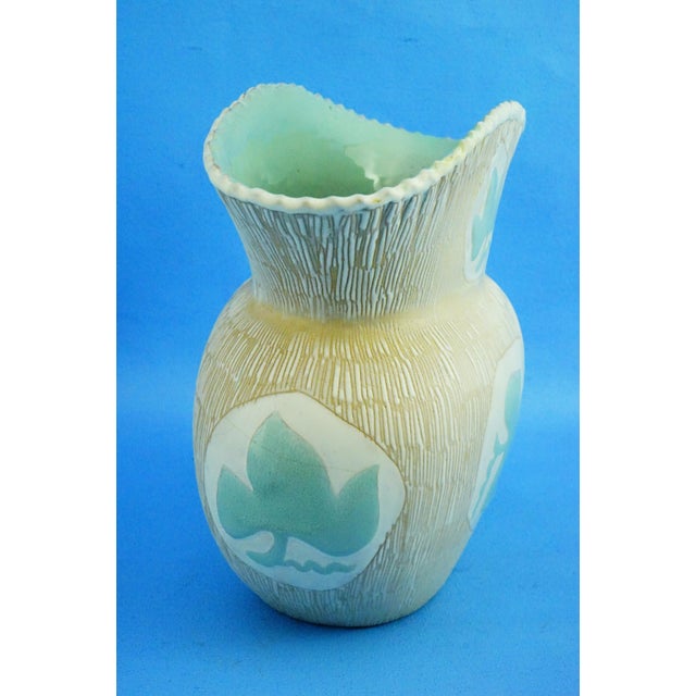 Ceramic Majolica Ceramic Vase with Vine Leaf Decoration attributed to Nino Strada for Cima Deruta, 1950s For Sale - Image 7 of 18