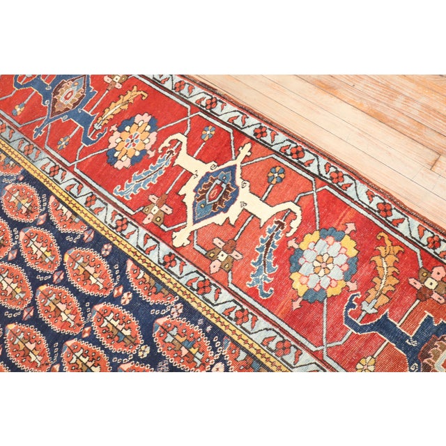 Antique Zabihi Collection Persian Serapi Heriz Rug - 7'10" x 9'10" For Sale - Image 9 of 9