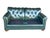 Vintage Dark Green Tufted Leather English Club Loveseat For Sale - Image 13 of 14