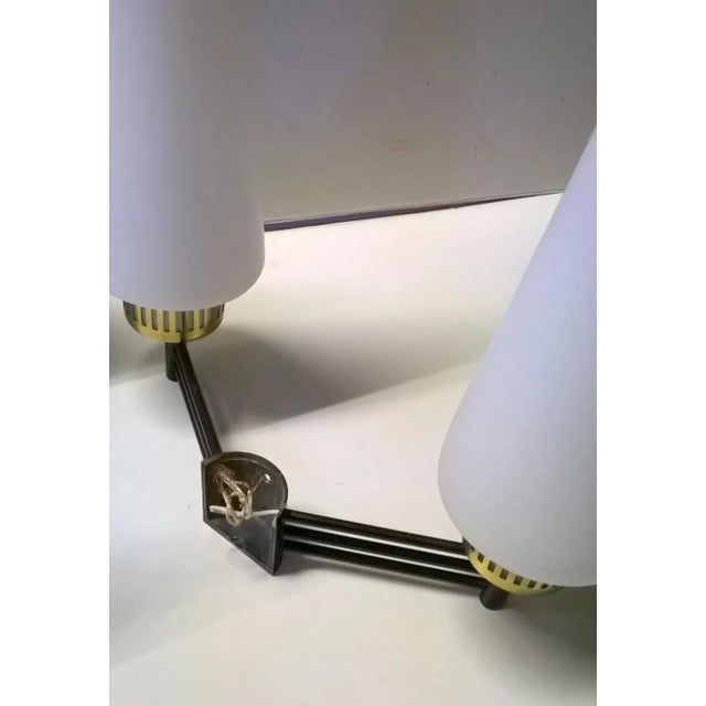 Large Opaline Glass Sconces from Stilnovo, 1950s, Set of 3 For Sale - Image 9 of 17