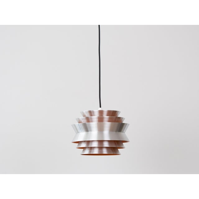 Vintage Swedish Trava Pendant Lamp by Carl Thore for Granhaga Metallindustri, 1960s For Sale - Image 3 of 11