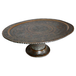 Islamic Ottoman Copper Table Tray, 1900s For Sale