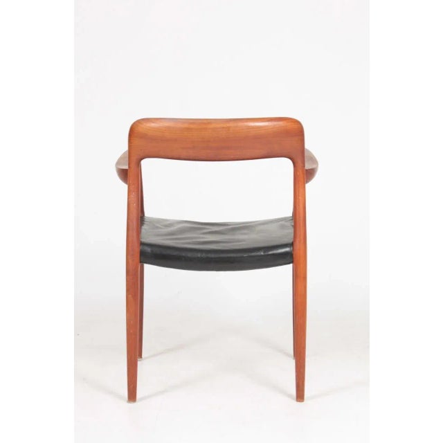 Mid-Century Teak and Patinated Leather Sofa by Niels Otto Møller for J.L. Møllers, 1960s For Sale - Image 8 of 10