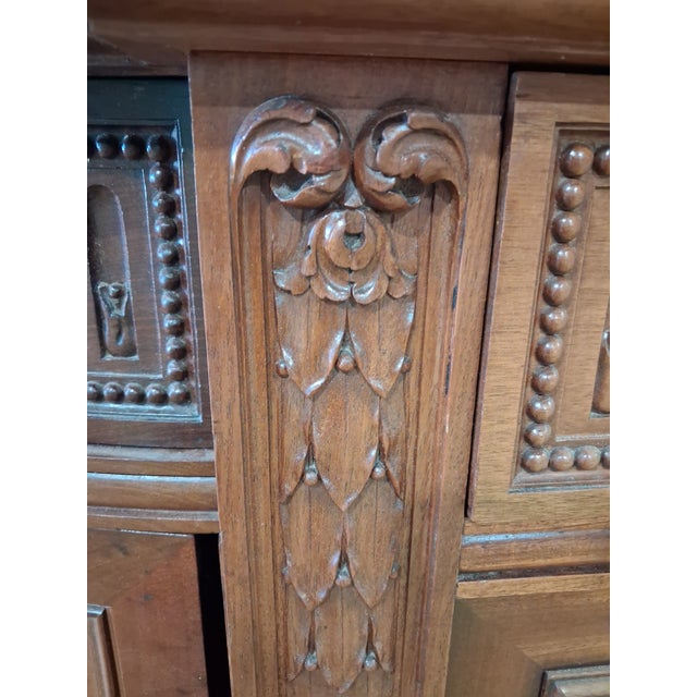 Antique French Louis XVI Revival Mahogany Marble Top Dining Room Suite For Sale - Image 17 of 18