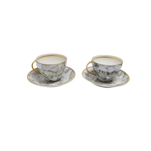 Art Deco Coffee Cups from Ćmielów, Poland, 1960s, Set of 4 For Sale - Image 4 of 7