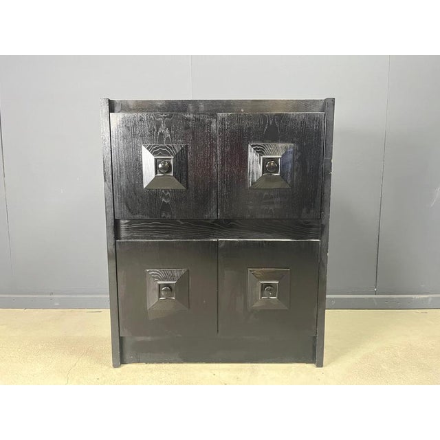 Black Brutalist Bar Cabinet, 1970s For Sale - Image 10 of 12