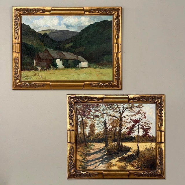Framed Oil Painting on Canvas by Pierre Colson (1930-?) 'A Ray of Sunshine' For Sale - Image 4 of 16