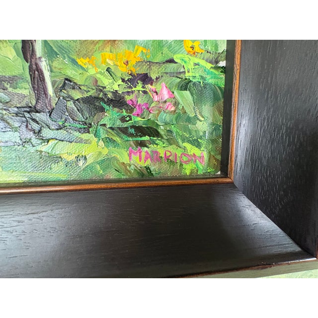 Contemporary Signed Susan Marrion Original Oil on Canvas Lower Loop Wildflowers 2012 Crested Butte Colorado For Sale - Image 3 of 8