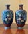 Japanese Antique Meiji Period Japanese Cloisonné Enamel Vases With Bird & Floral Decoration - A Pair For Sale - Image 3 of 7