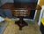 Early 19th Century Antique American Empire Federal Drop Leaf Flame Mahogany Two Drawer Table With Brass Lion Head Drawer Pulls For Sale - Image 5 of 10