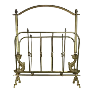 Neoclassical Brass Magazine Rack, Attributed to Maison Jansen, C. 1940