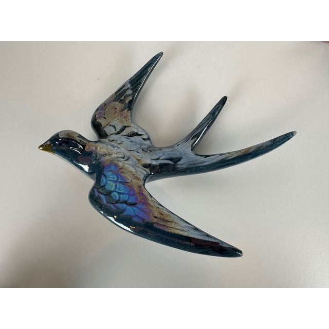 Mid-Century Modern German Ceramic Wall Swallows, 1960s, Set of 7 For Sale - Image 10 of 18