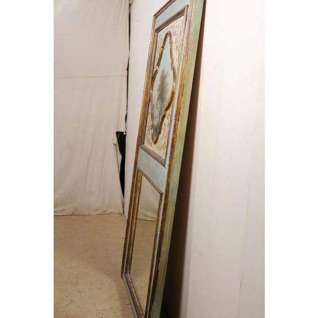 19th Century Italian Mirror with Landscape Painting For Sale - Image 9 of 13