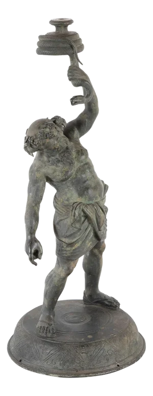 Grand Tour Pompeii Bronze of Silenus, Greek God of Wine