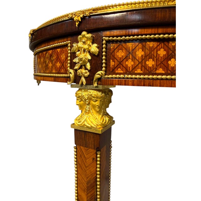 French An Exceptional Ormolu & Porcelain Mounted Table by Maison Millet For Sale - Image 3 of 12