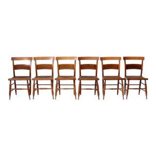 Antique Rush Seat Dining Chairs Set of 6 For Sale