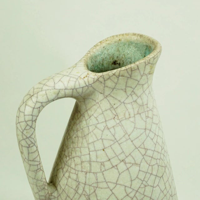 Ceramic Large German Mid-Century Off White Ceramic Floor Vase For Sale - Image 7 of 9