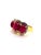 Bochic “Capri” Vintage Natural Ruby & Topaz Retro Ring Set In 18K Gold & Silver For Sale - Image 11 of 12
