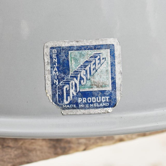 1950s 16″ Industrial Grey Benjamin Pendant Light, 1950s For Sale - Image 5 of 8